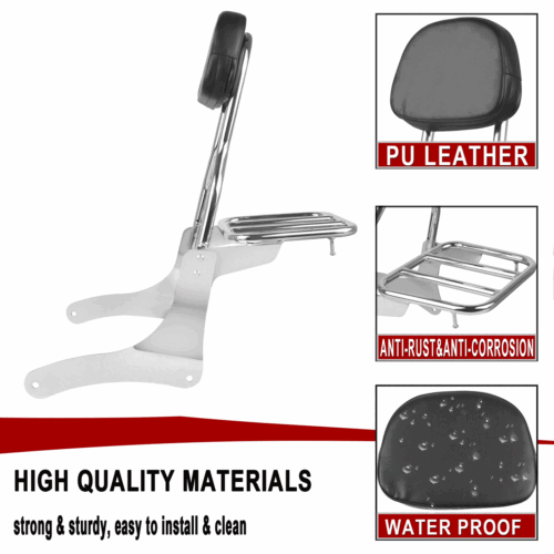 For Kawasaki Vulcan VN900 Custom Classic 06-22 Sissy Bar Backrest Luggage Rack - Picture 7 of 10