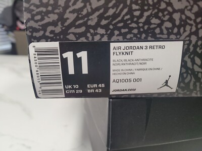 Size 11 Air Jordan Retro Flyknit Black Acquisti Online su