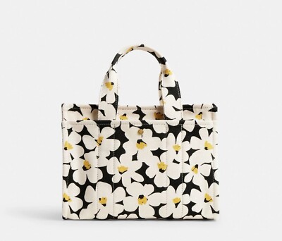 ☂️🍄Coach Rogue Cargo Floral Print Canvas☄️SMALL☄️Tote 26
