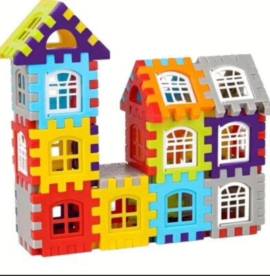 House Assembly Building Blocks Large Size Creative Square Block Set 100 Pcs
