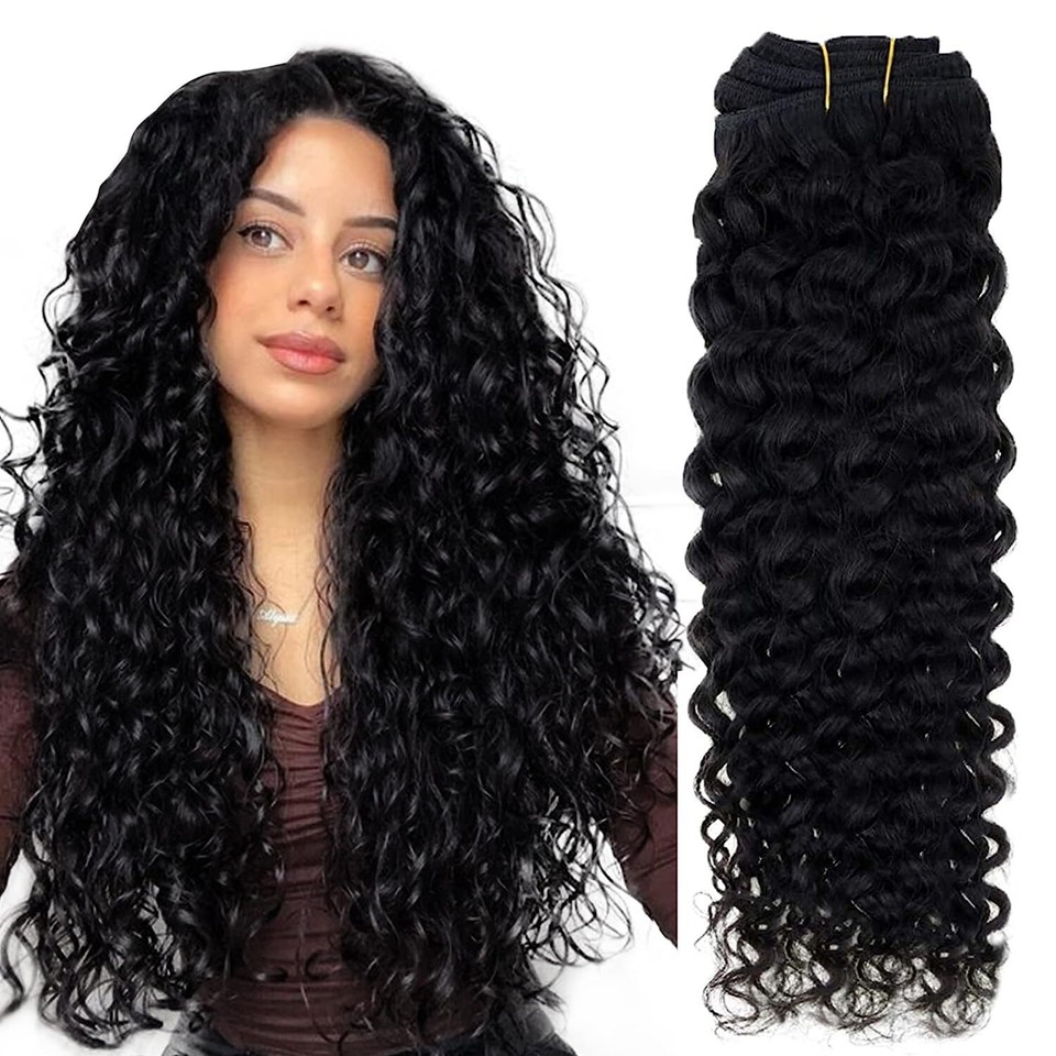 18in - 26 Inch 120g 7pcs Natural Curly Clip in Extensions Human Hair ...