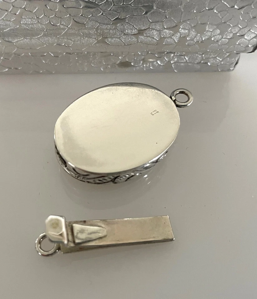 JEWELRY CLASP - Yellow Lime Green Turquoise Sterling Box Clasp Large Never Used — 第 4/4 张图片