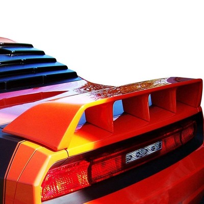 For Dodge Challenger 08-23 Pure Custom Style Fiberglass Rear Spoiler Unpainted