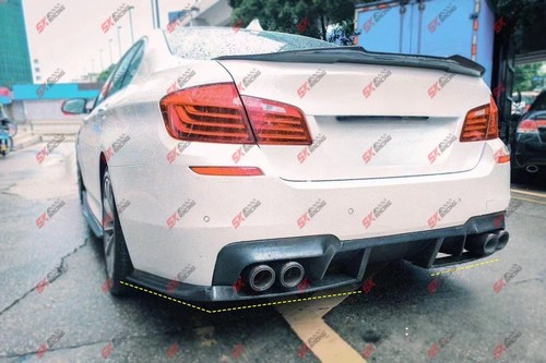 Carbon Fiber/Gloss Black Rear Bumper Diffuser Splitter Fits BMW F10 M5 2012-2016 - Picture 5 of 22