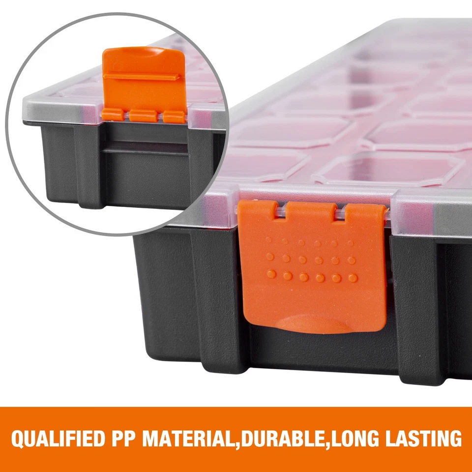 Hardware Organizer box with dividers - 22 Compartments Small Parts Organizer - Image 2 of 4