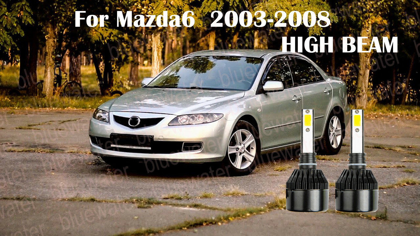 Kit De Faros LED H1 6000K Para Mazda6 2003-2008 – Luz Blanca CREE, Haz Bajo Y Alto Rendimiento