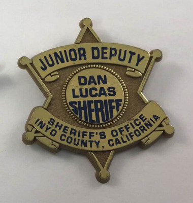 Vintage Junior Deputy Sheriff Inyo County California Badge, Button / Pinback