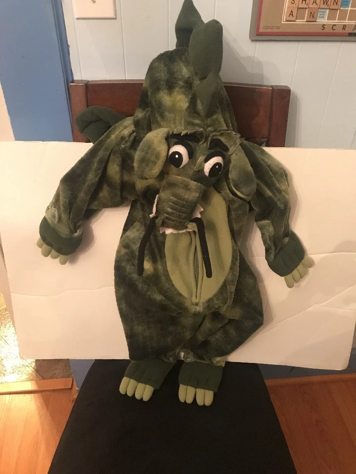 DISFRAZ VERDE PELUCHE DRAGÓN CARIÑO LUGAR INFANTIL TALLA 12-24 MESES Foto 3 de 4