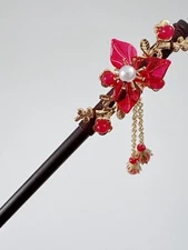 Women Oriental Bun Asian Chinese Costume Qipao Match Updo Hair U Pin Chop Stick