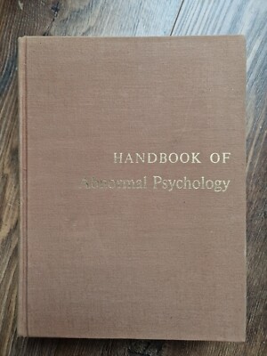 Handbook of Abnormal Psychology, Eysenck, H. J., Pitman Medical, 	1968