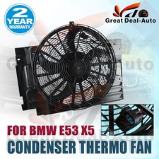 CONDENSER THERMO FAN MOTOR ASSEMBLY FOR BMW E53 X5 3.0i 3.0d 4.4i 4.8i