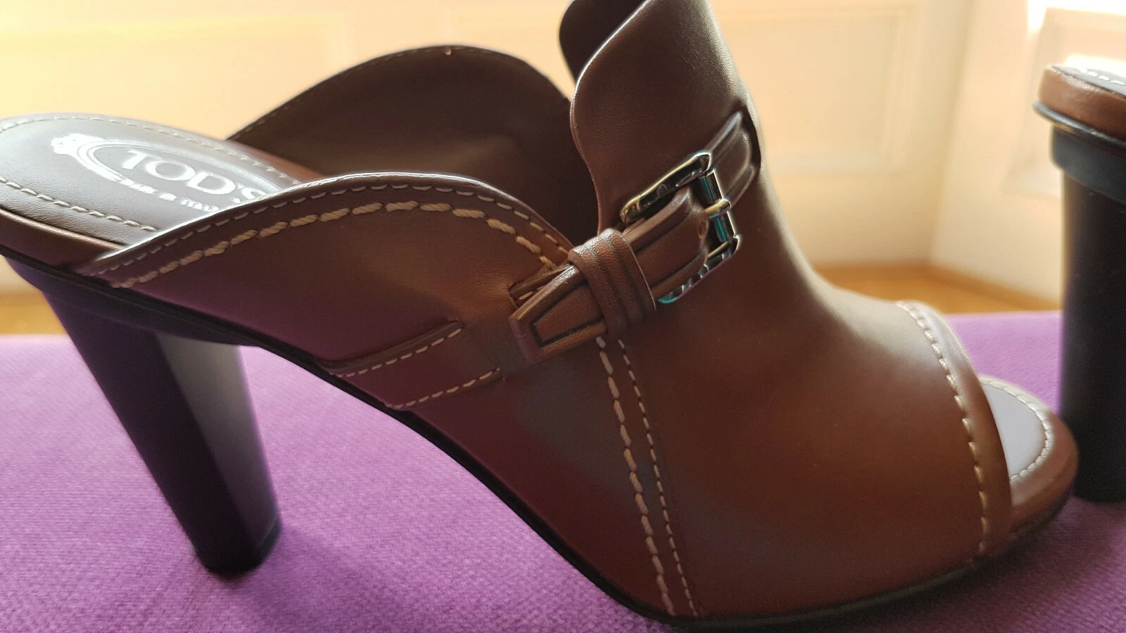 TOD’S SANDALO TOD'S MARRONE ZOCCOLO COLORE UE 37 UK 4 DONNA 