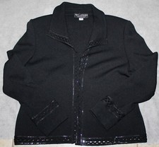 St John Evening By Marie Grey Gorgeous Jacket Beaded Jeweled Black Size 8