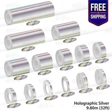 HOLOGRAPHIC SILVER PIN STRIPE Car Model Motorcycle Adhesive TAPE Vinyl Sticker