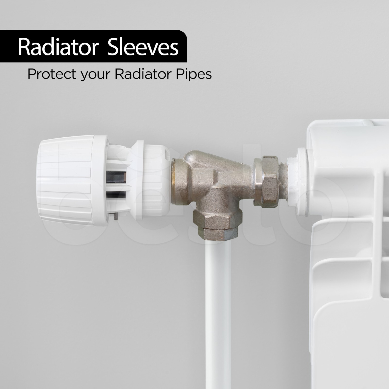 8 x 19.5cm White Radiator Pipe Sleeves Shrouds Snap Around Pipes Cover eBay