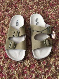 mudd women's double buckle slide sandals