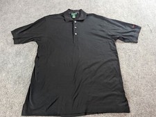 Hugo Boss Golf Vntg Polo Shirt Mens L Black 1999 Mens Invitational Made In Italy