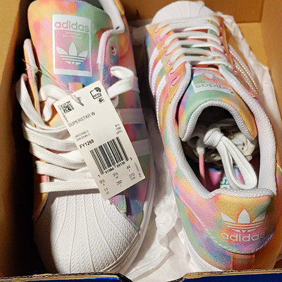 adidas Superstar Women s Tie Dye Multicolor/White Low Top Lace-Up FY1268