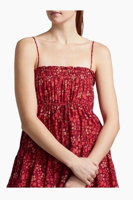 Ulla Johnson Kalila Coral Red Cover-Up Dress Size M $370