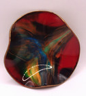 Vintage Swirled Colors Seetusee Glassware Dish MAYFAIR Pig Skin Backed Canada — photo 3