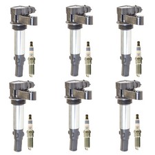Denso 6 Ignition Coil 6 NGK Platinum Spark Plug Kit For LaCrosse CTS SRX STS V6