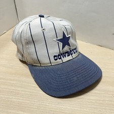 Vintage Dallas Cowboys Twill Snapback Flat Bill 2-Tone Pinstripe VTG Adult
