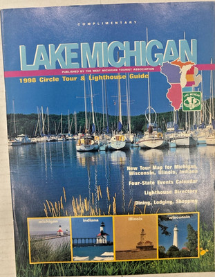 Lake Michigan 1998 Circle Tour Lighthouse Guide Travel Book Free Shipping