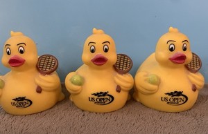 3 Souvenir Rubber Ducks from US Tennis Open 2003, 2004 and 2005
