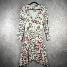 Farm Rio Anthropologie Anabela Dress Womens Small Floral Smocked Boho Festival