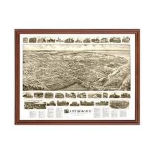 Old Map of Patchogue, NY 1905 - Vintage Patchogue New York A