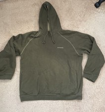 Men's Columbia Olive Green Pullover Hoodie Hooded Sweatshirt - Size XL