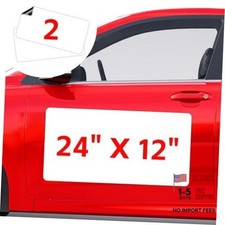 2 Pack Blank Car Magnets - 24"x12" - Car Door Signs - 2 Pack