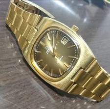 【Excellent 5】Vintage Omega Geneva Gold band Black Dial 6.4 inches