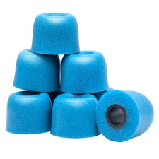 Foam Ear Tips Noise Isolation Memory Fit 3Pcs S M L Blue Compatible Earbuds