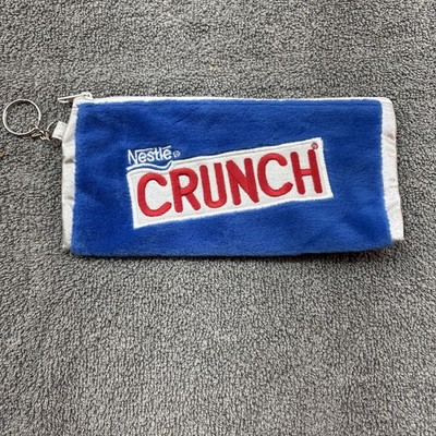 Vintage Nestle Crunch Candy Bar Zip Up Wallet Pencil  Make Up Coin Storage Bag