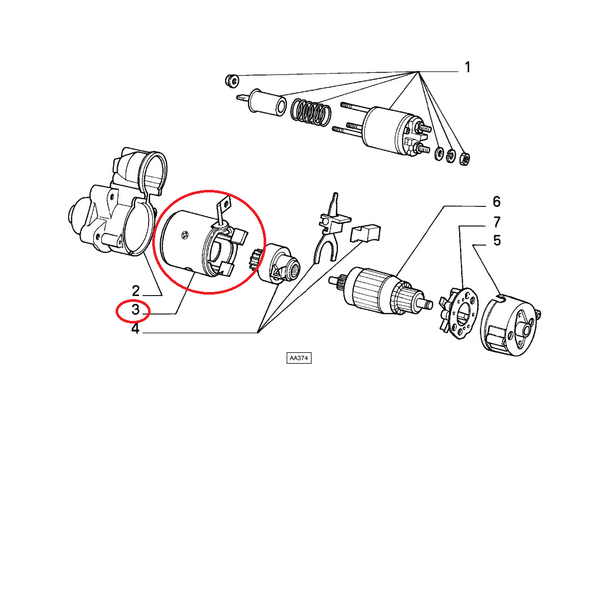 Anlasserwicklung Fiat Panda - Uno - Lancia Y10 Original 9941311-image