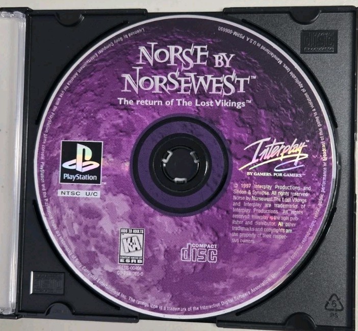 Norse by Norsewest (Sony PlayStation 1, PS1) Tested Works DISC ONLY Scratched Up