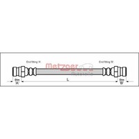 Metzger Bremsschlauch Hinten FüR Citroen Fiat Lancia
