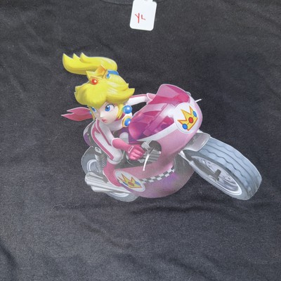 Custom DTF Youth T Shirt - Nintendo Mario Kart - Princess Peach on Motorcycle