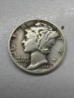 1940-S MERCURY SILVER DIME ACTUAL Coin Get Today/Save/Fill Your Collection Fine