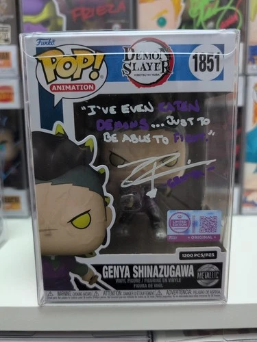 Funko Pop! Demon Slayer: Kimetsu No Yaiba Genya le Signed & Quoted JSA COA