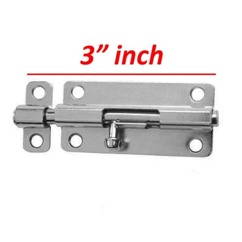 3" inch Zinc Plated Gate Door Latch National Cabinet Security Barrel Bolts Lock - Picture 2 of 2