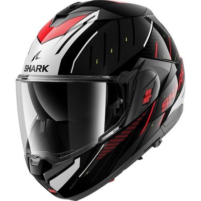 Shark OXO Rydger Motorradhelm (Schwarz/Silber/Rot) Gr: L (59)