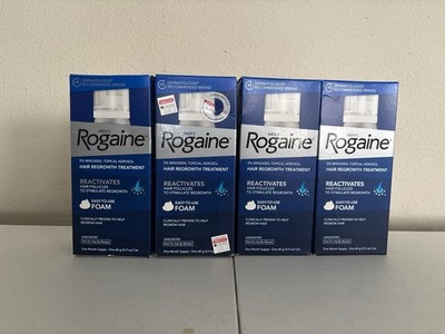 Men's Rogaine 5% Minoxidil Topical Aerosol Hair Regrowth Treatment Foam, 4-Month