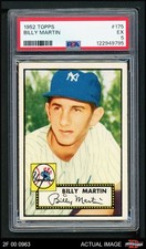 1952 Topps #175 Billy Martin Cream Back Yankees RC PSA 5 - EX