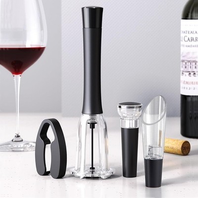 Air Pressure Wine Bottle Opener Set Pump Wine Opener Kit Vacuum Stopper Aerator