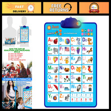 Interactive Alphabet Wall Chart - Talking ABCs  123s Music Poster for Toddlers
