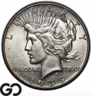 1935 Peace Dollar, Better Date, Unc+