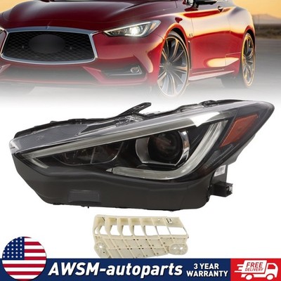 For 2017-22 Infiniti Q60 Projector Headlight Driver w/o AFS +LED DRL Signal