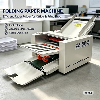 110V Automatic Paper Folding Machine 2 Folding Plates Multiple Forms Max Speed